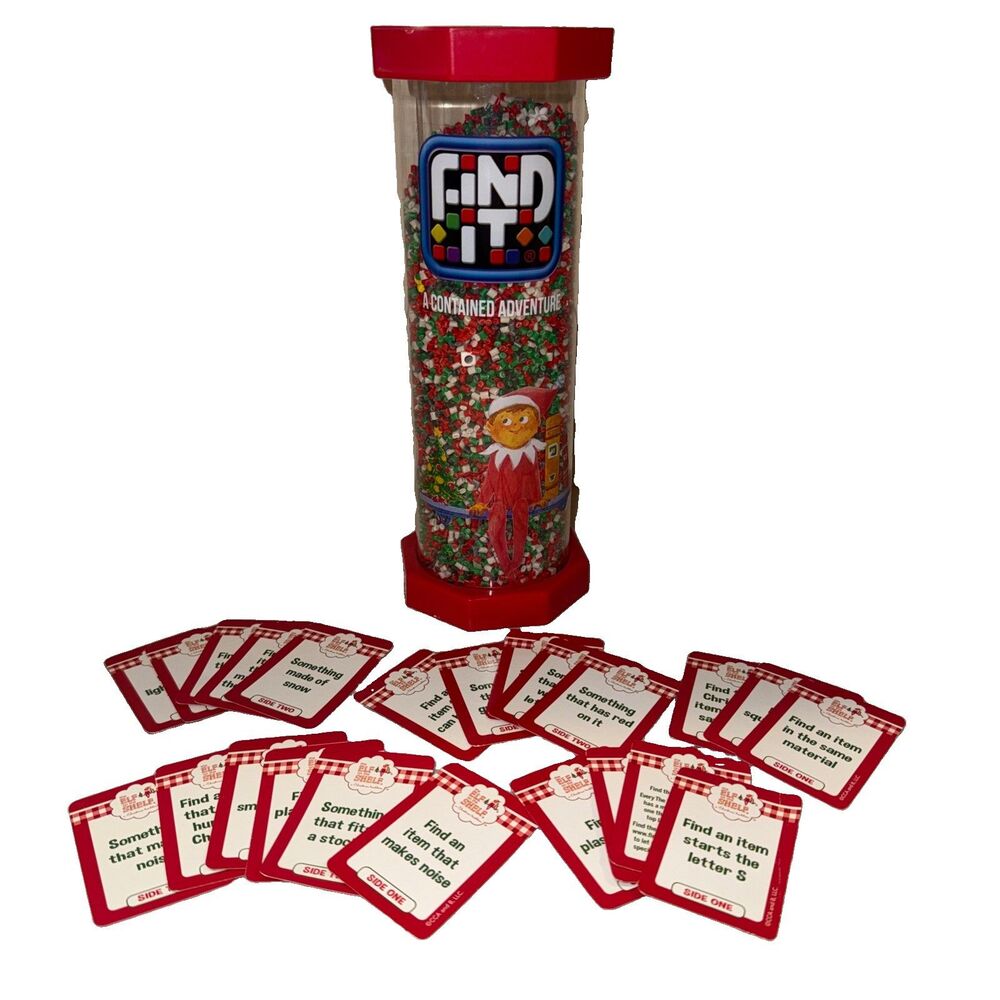 Find It ELF ON THE SHELF A Contained Adventure Search Game in Tube & 22 CARDS